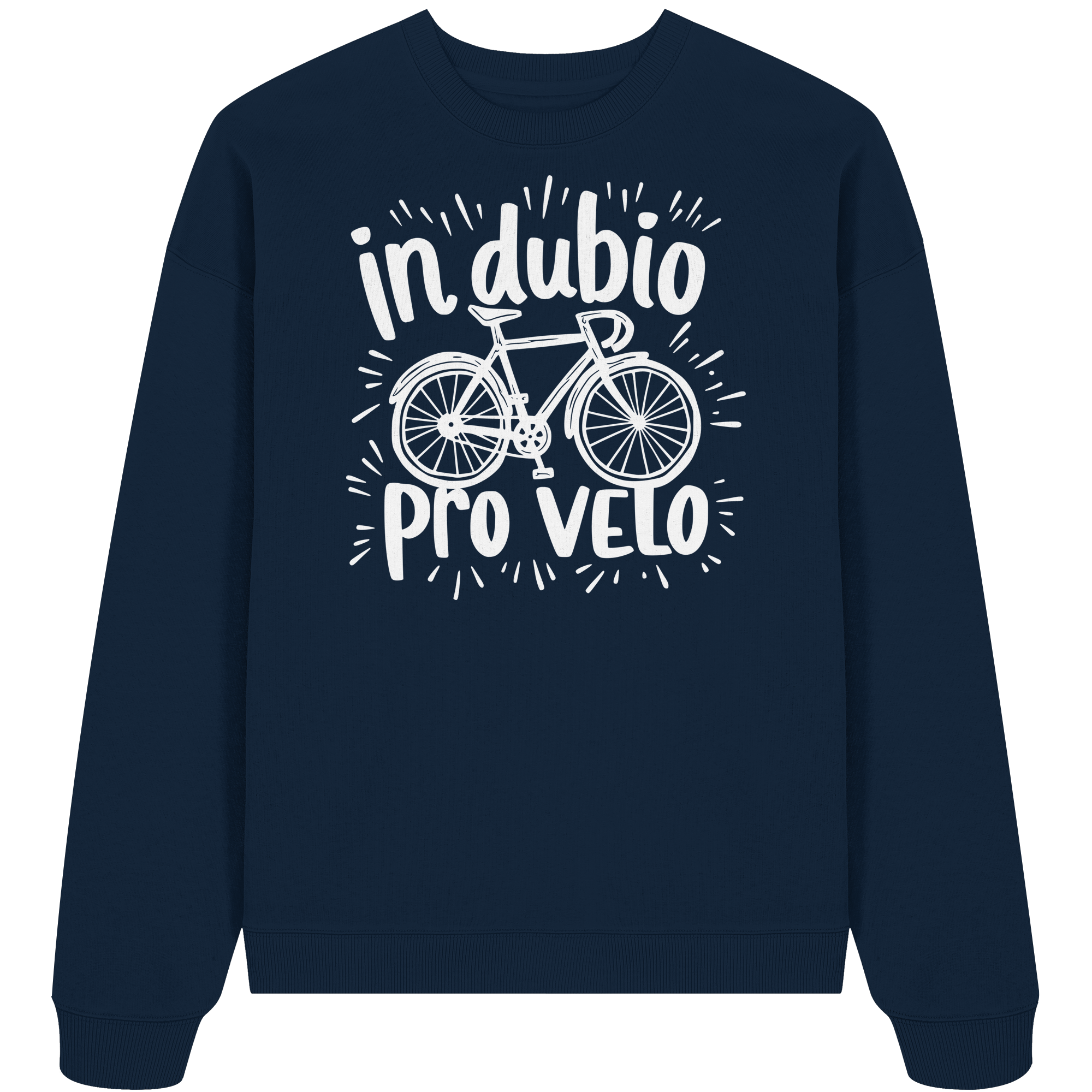 In dubio pro velo Fahrrad Spruch - Unisex Bio Pullover - Kiebitzdelle