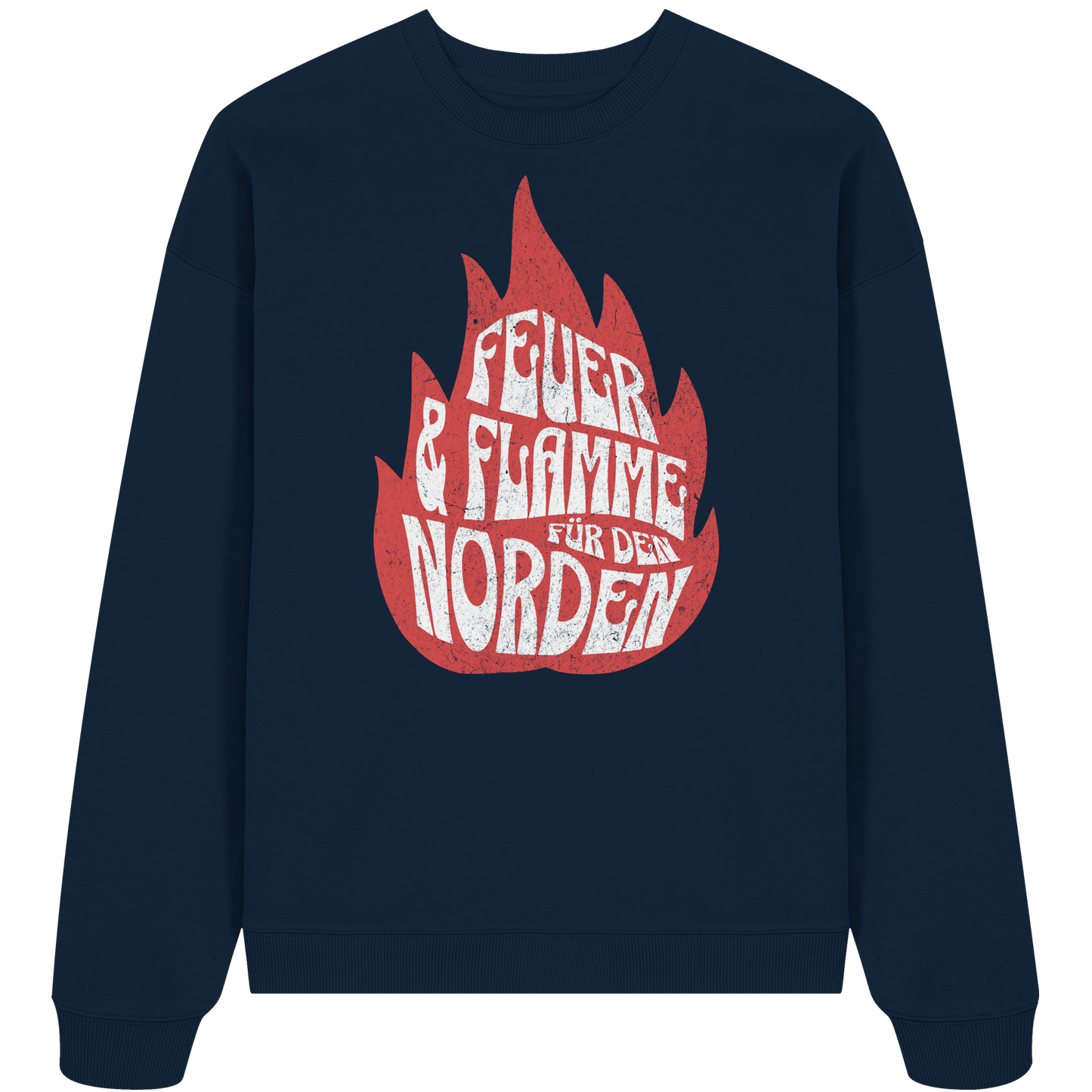 Feuer und Flamme für den Norden - Unisex Bio Pullover
