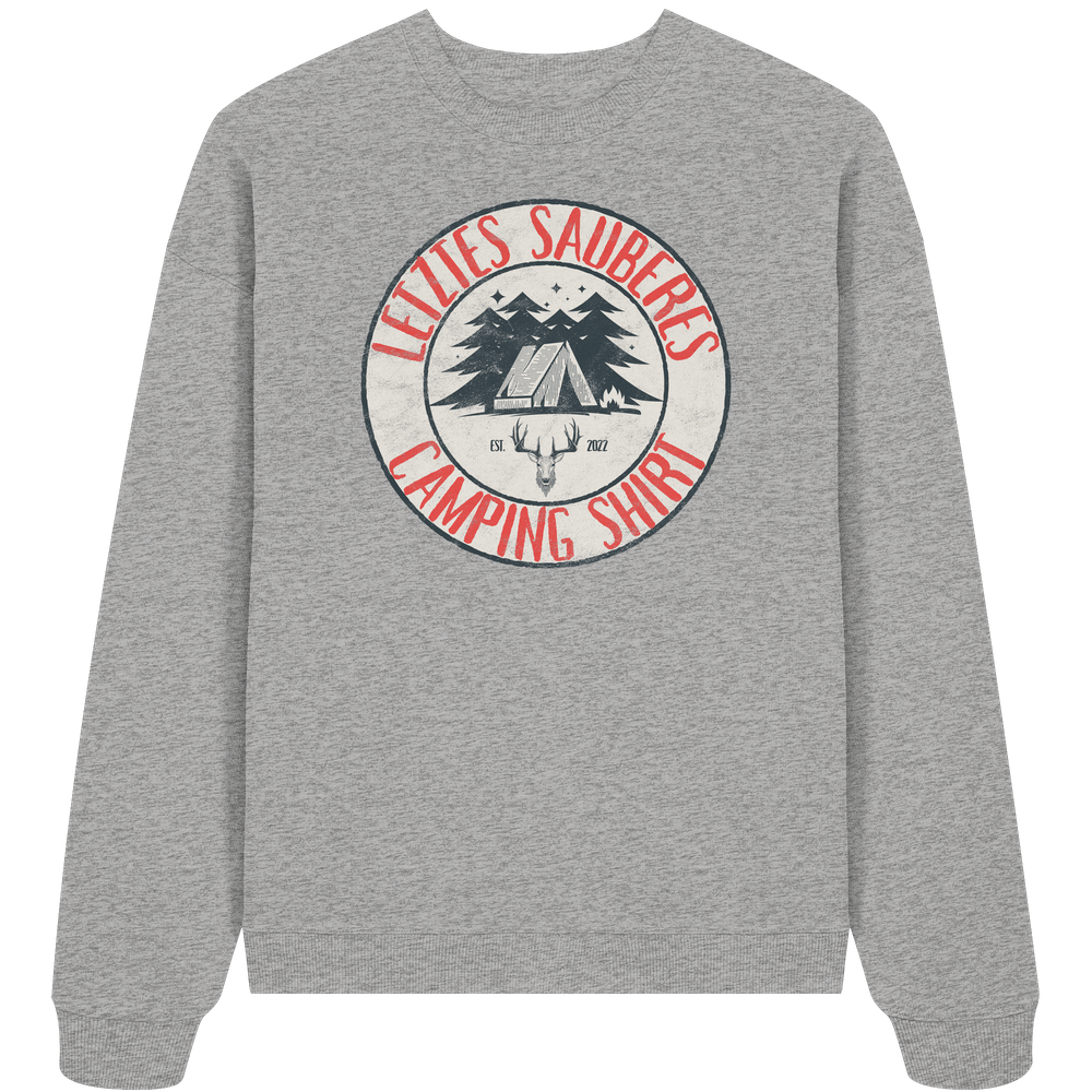 Letztes sauberes Camping Shirt - Unisex Bio Pullover - Kiebitzdelle