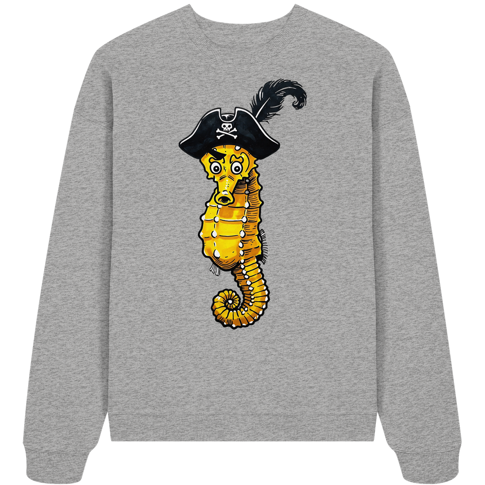 Seepferdchen Seeräuber Pirat - Unisex Bio Pullover - Kiebitzdelle