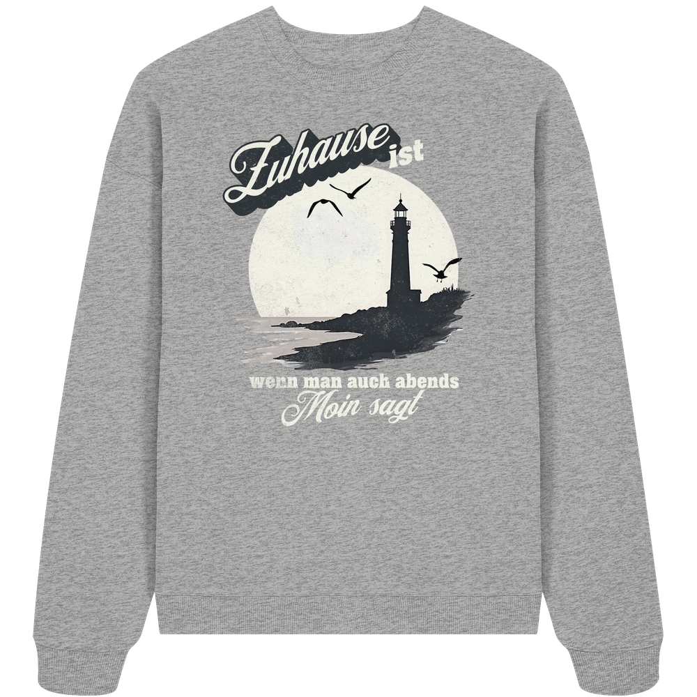 Moin Spruch Zuhause - Unisex Bio Pullover