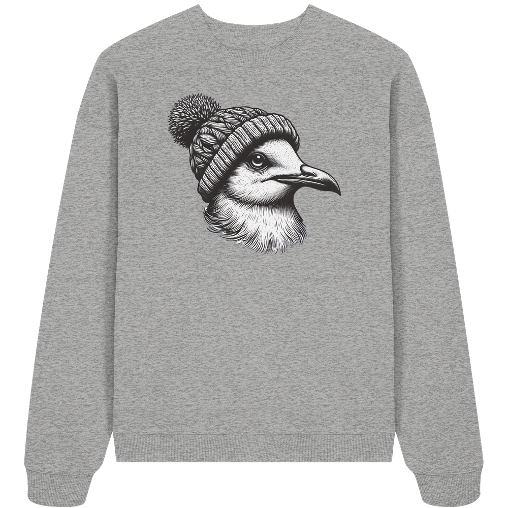 Coole Möwe mit Pudelmütze - Unisex Bio Pullover