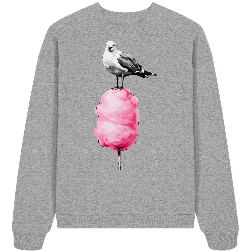 Möwe auf Zuckerwatte - Unisex Bio Pullover