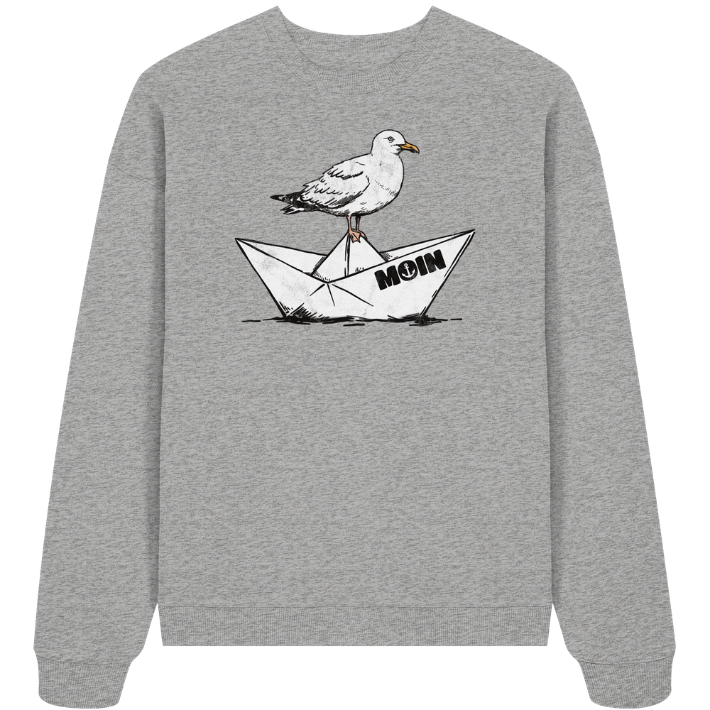 Papierschiff Möwe Moin - Unisex Bio Pullover