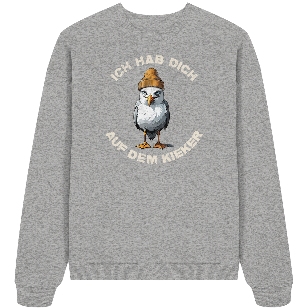 Ich hab Dich auf dem Kieker Möwe Spruch - Unisex Bio Pullover - Kiebitzdelle