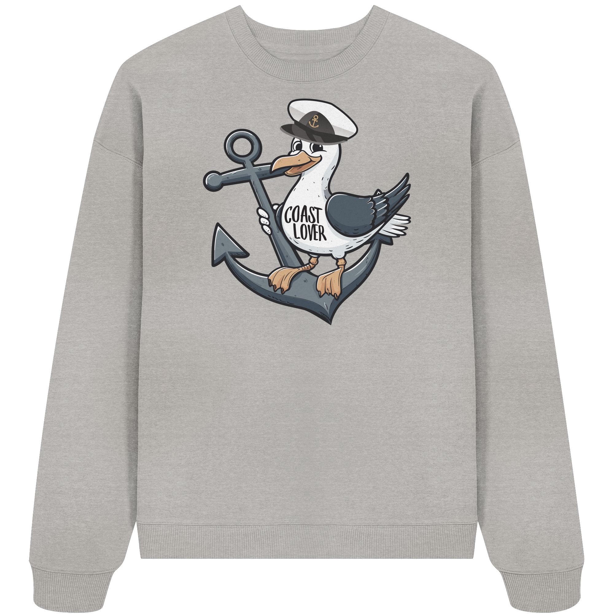 Coast Lover Möwe Kapitän - Unisex Bio Pullover - Kiebitzdelle