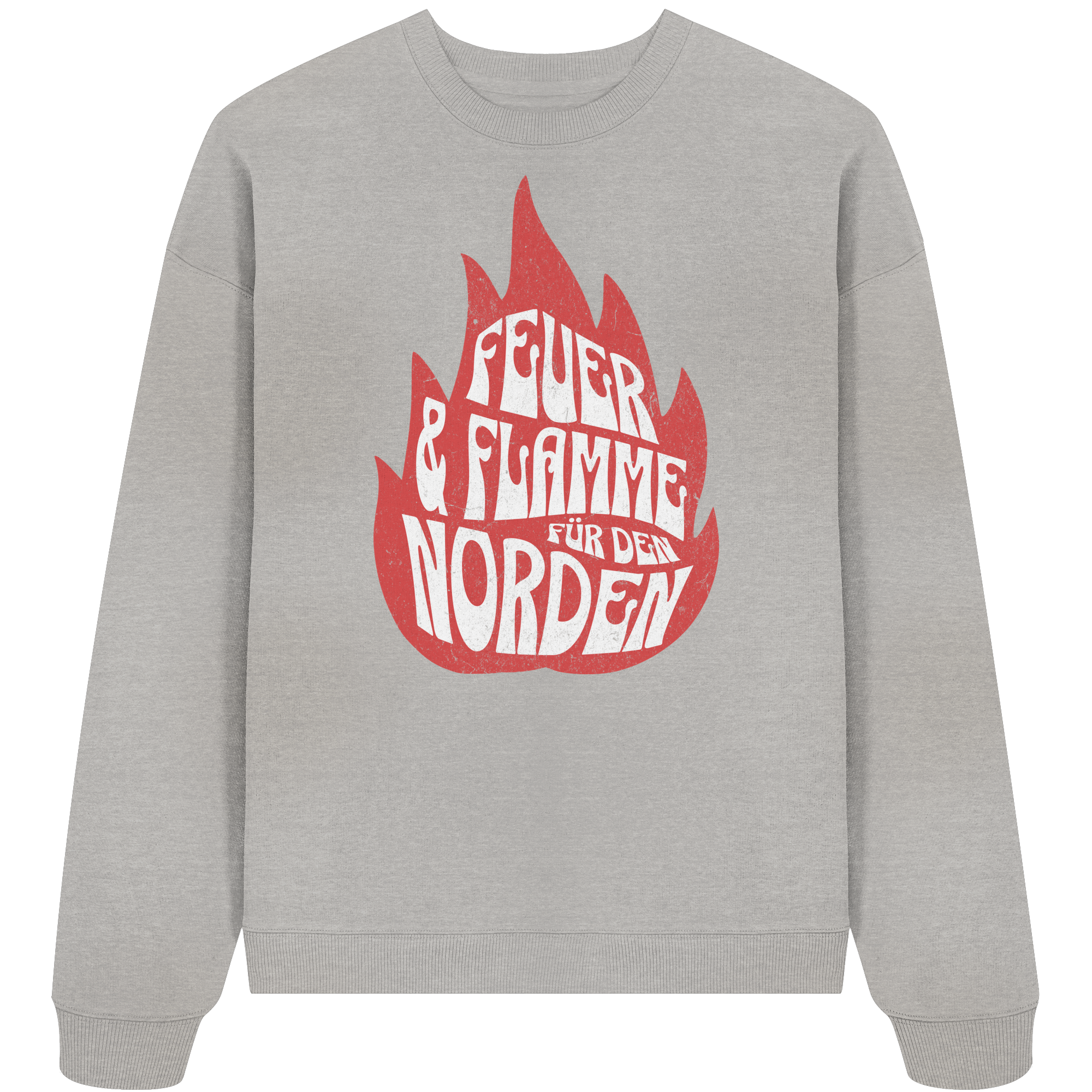 Feuer und Flamme für den Norden - Unisex Bio Pullover - Kiebitzdelle