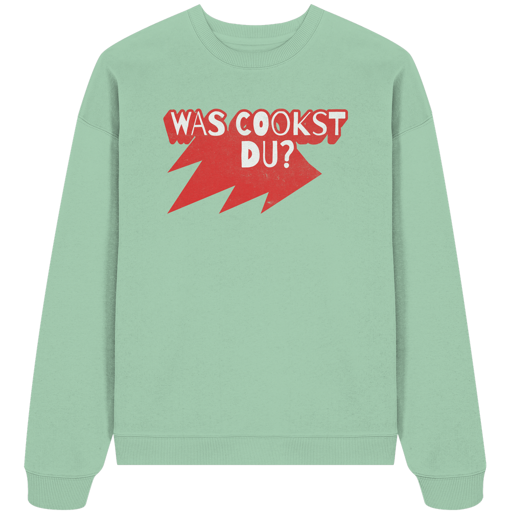Was cookst du Lustig Kochen - Unisex Bio Pullover