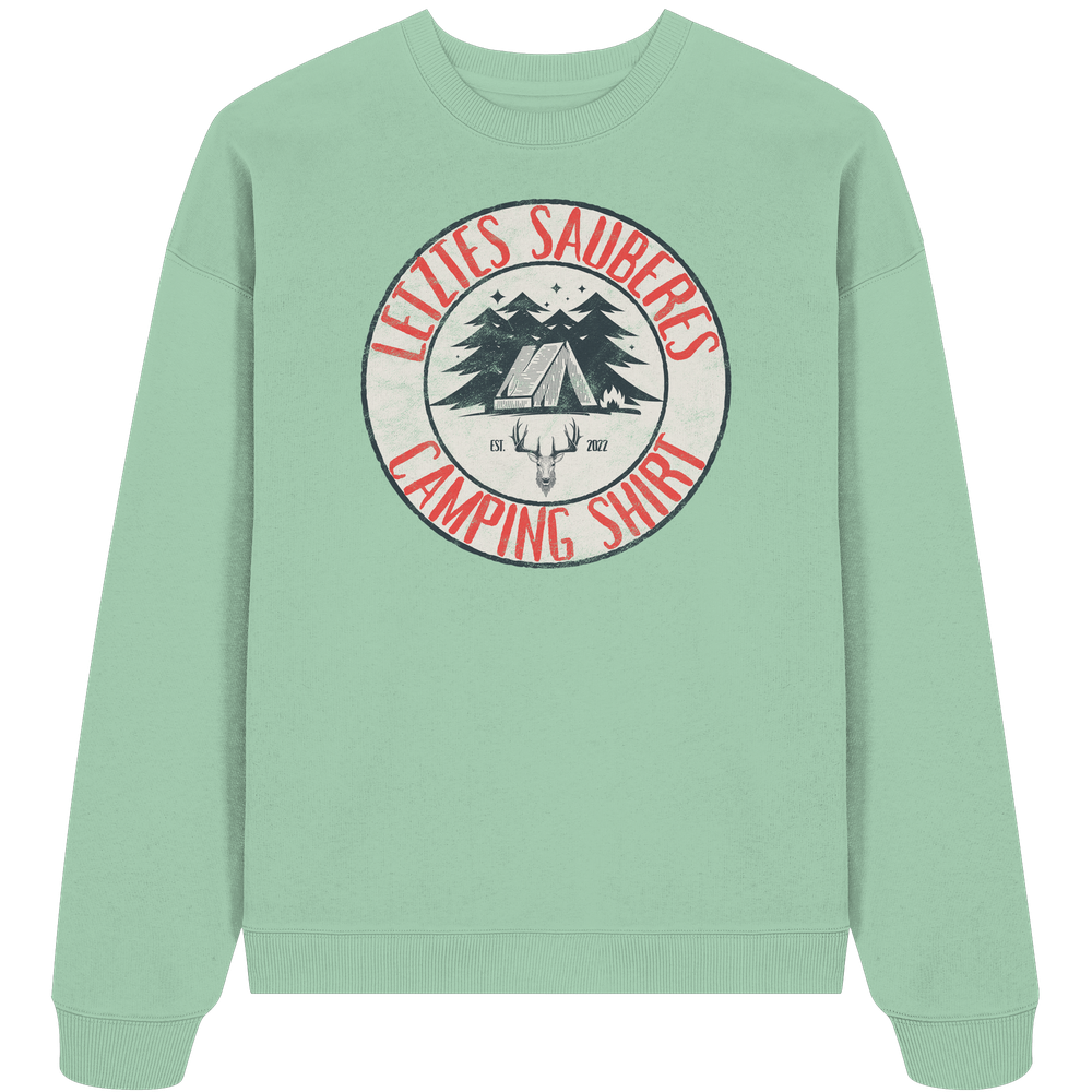 Letztes sauberes Camping Shirt - Unisex Bio Pullover - Kiebitzdelle