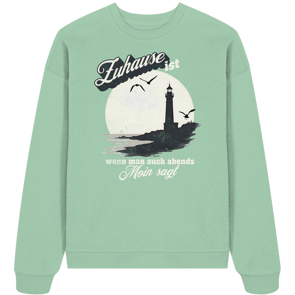 Moin Spruch Zuhause - Unisex Bio Pullover - Kiebitzdelle