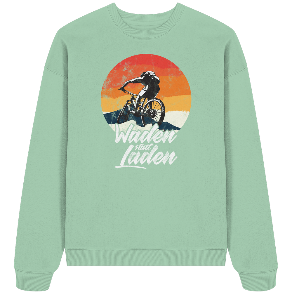 Waden statt Laden Fahrrad E-Bike Radtrikot - Unisex Bio Pullover - Kiebitzdelle