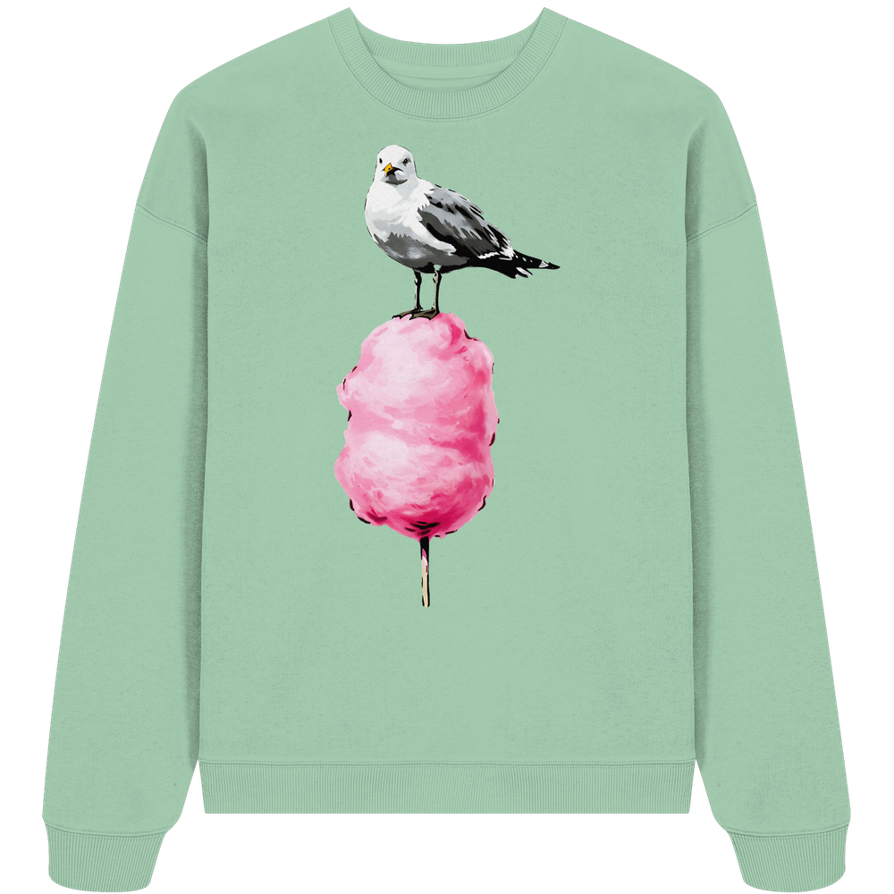 Möwe auf Zuckerwatte - Unisex Bio Pullover - Kiebitzdelle