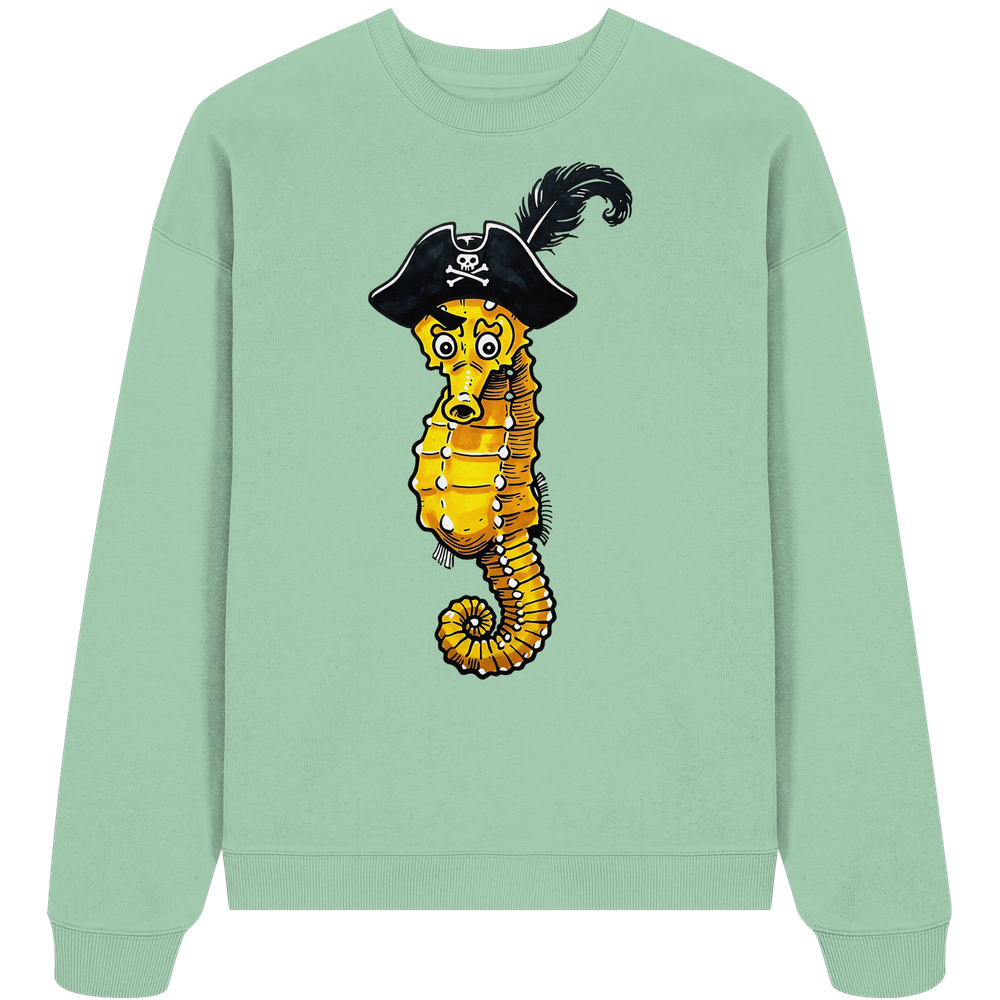 Seepferdchen Seeräuber Pirat - Unisex Bio Pullover - Kiebitzdelle