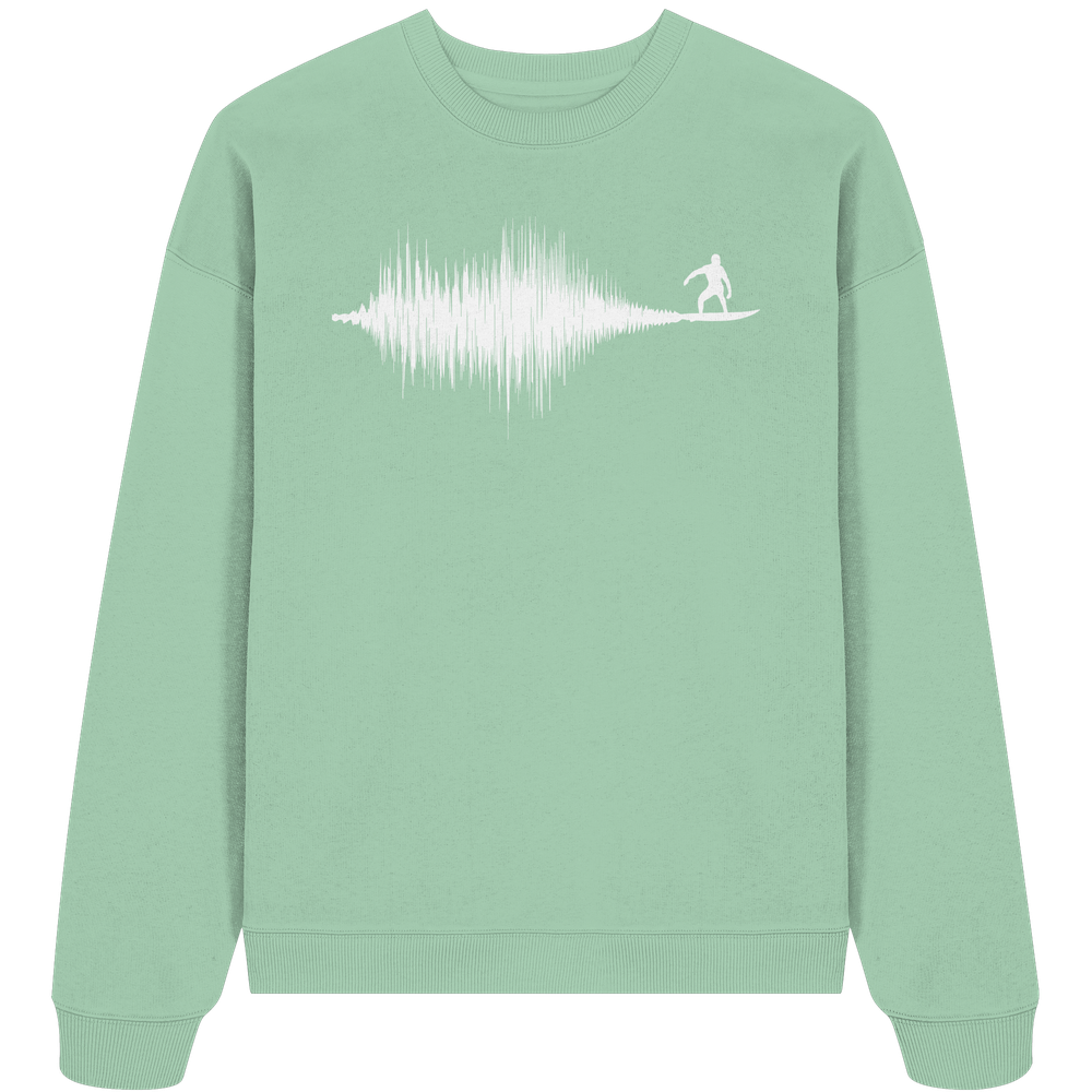 Soundwave Schallewelle Surfer Equilizer - Unisex Bio Pullover - Kiebitzdelle