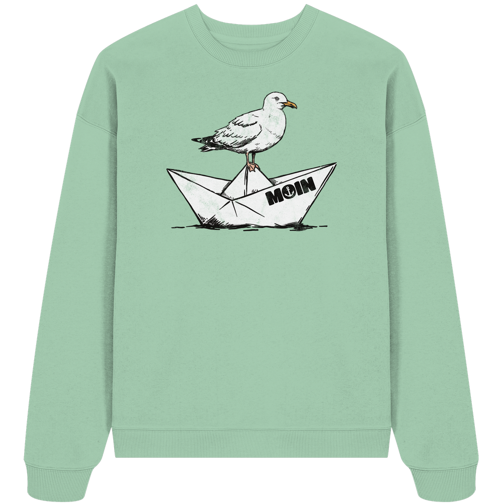 Papierschiff Möwe Moin - Unisex Bio Pullover