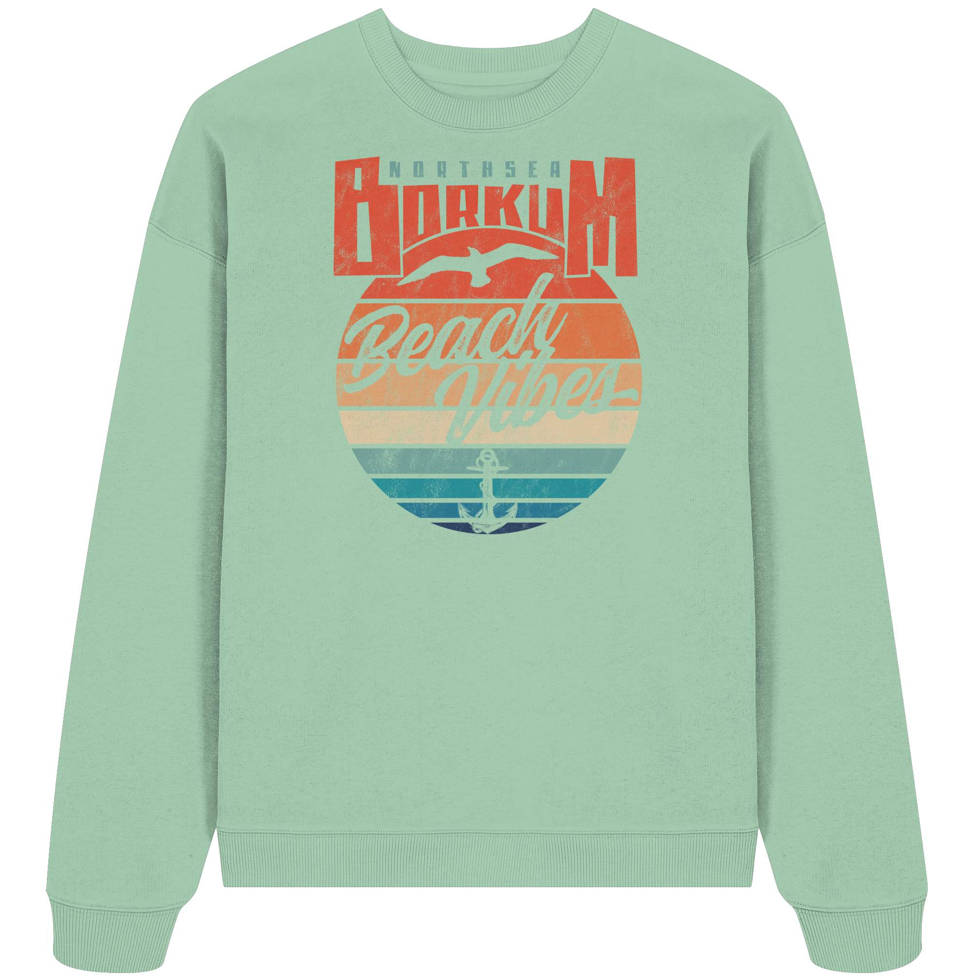 Borkum Beach Vibes - Unisex Bio Pullover - Kiebitzdelle