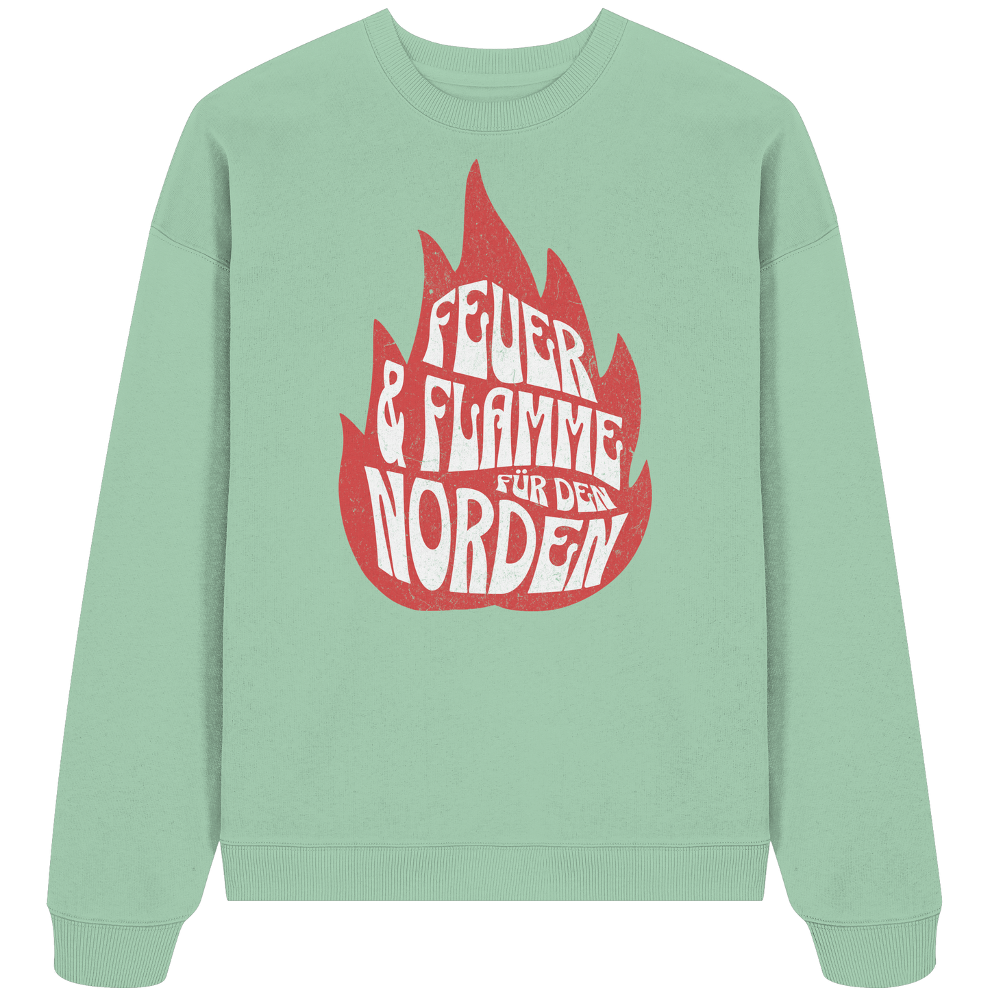 Feuer und Flamme für den Norden - Unisex Bio Pullover