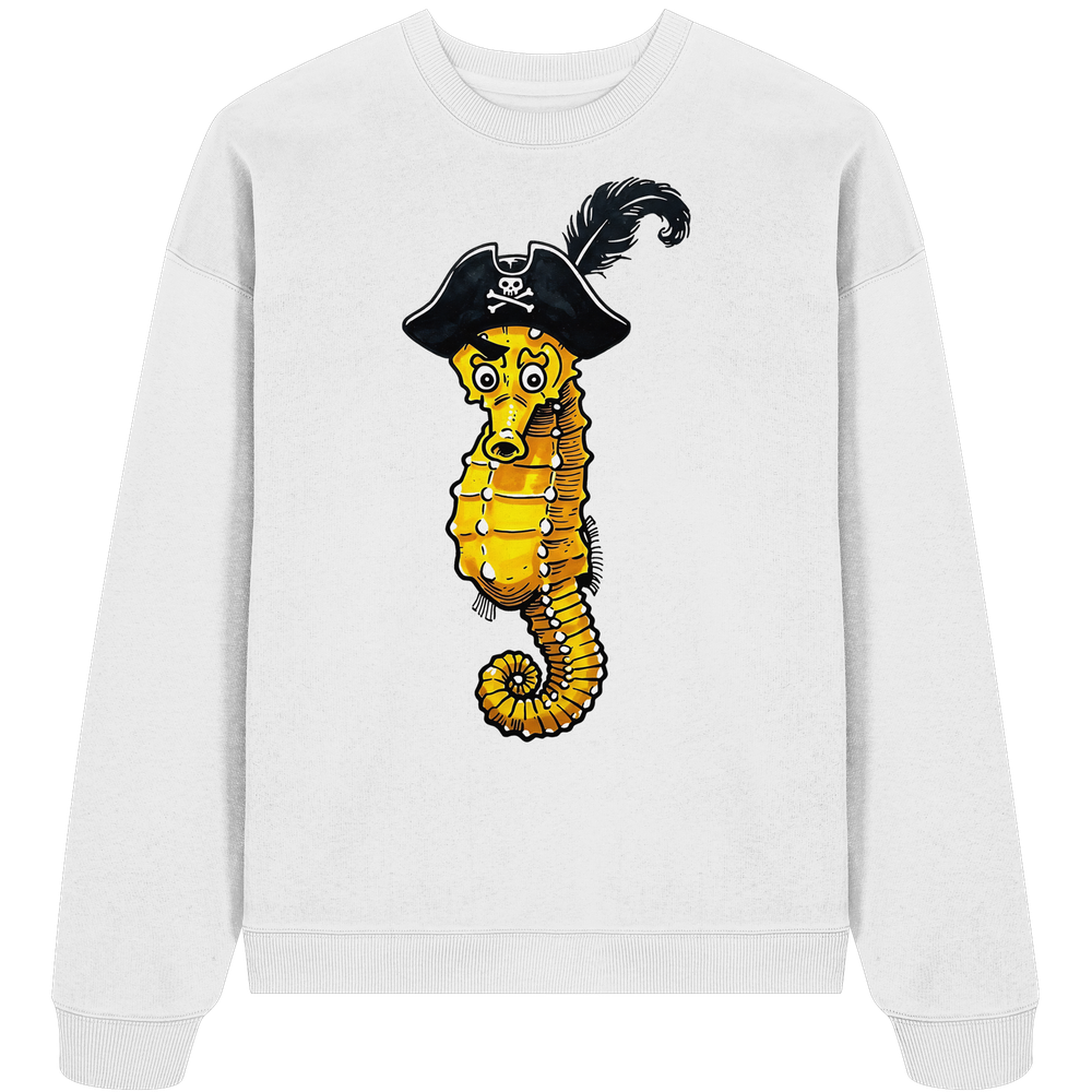 Seepferdchen Seeräuber Pirat - Unisex Bio Pullover - Kiebitzdelle