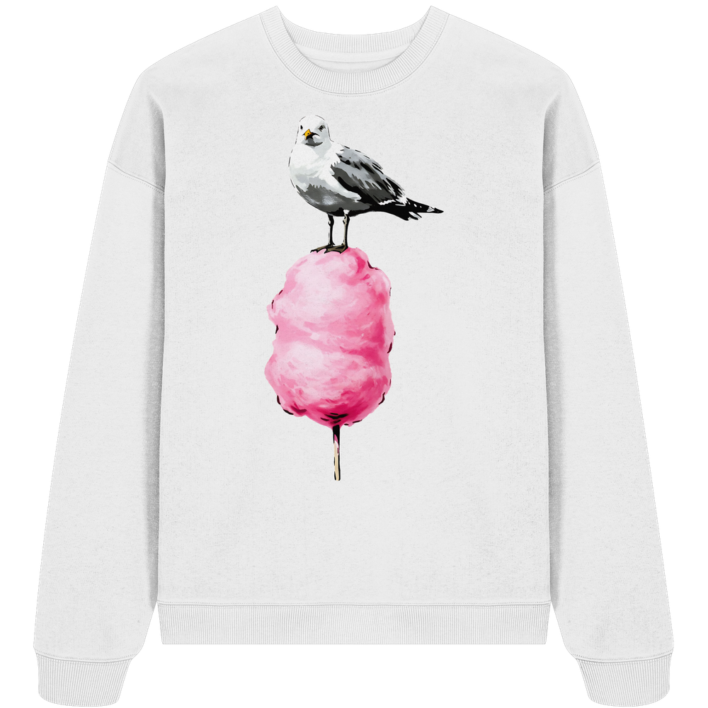 Möwe auf Zuckerwatte - Unisex Bio Pullover - Kiebitzdelle