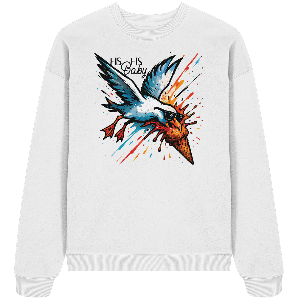 Eis Eis Baby Eisdieb Möwe - Unisex Bio Pullover - Kiebitzdelle