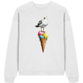 Eisdieb Freche Möwe mit Eiscreme - Unisex Bio Pullover - Kiebitzdelle