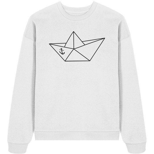 Papierschiff Papierboot Origami - Unisex Bio Pullover