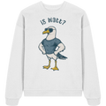 Is Watt Starke Möwe mit lustigem Spruch - Unisex Bio Pullover - Kiebitzdelle