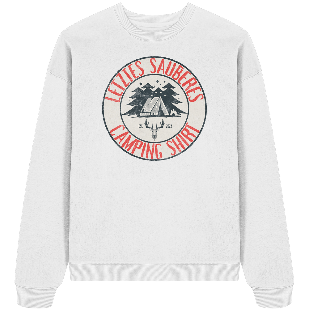 Letztes sauberes Camping Shirt - Unisex Bio Pullover - Kiebitzdelle