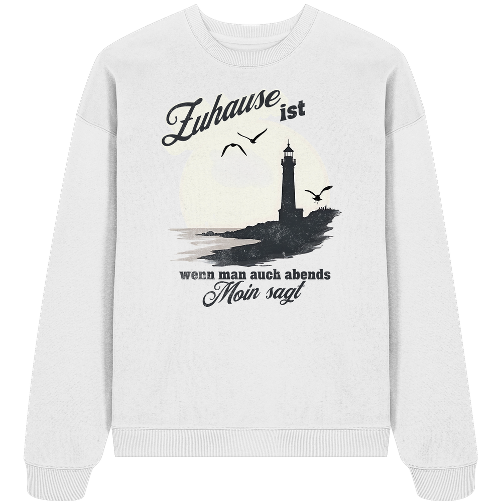 Moin Spruch Zuhause - Unisex Bio Pullover - Kiebitzdelle