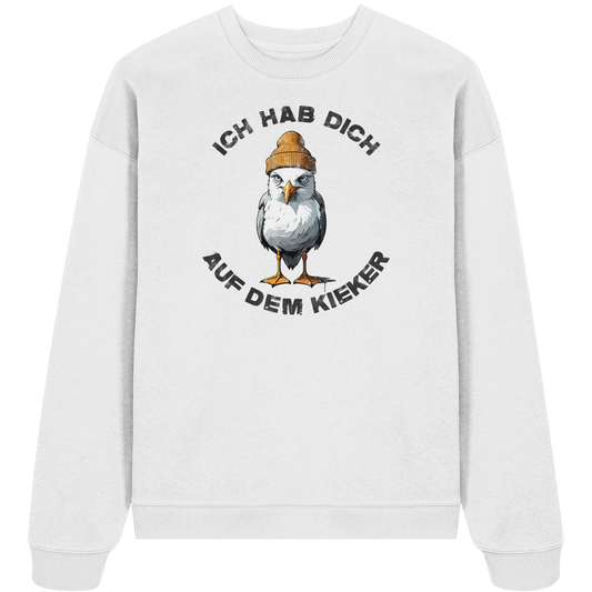 Ich hab Dich auf dem Kieker Möwe Spruch - Unisex Bio Pullover