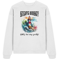 Steife Brise gibt’s bei uns gratis Leuchtturm Spruch - Unisex Bio Pullover - Kiebitzdelle