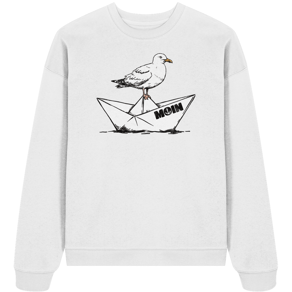 Papierschiff Möwe Moin - Unisex Bio Pullover
