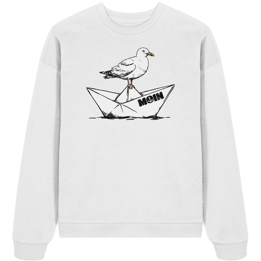 Papierschiff Möwe Moin - Unisex Bio Pullover
