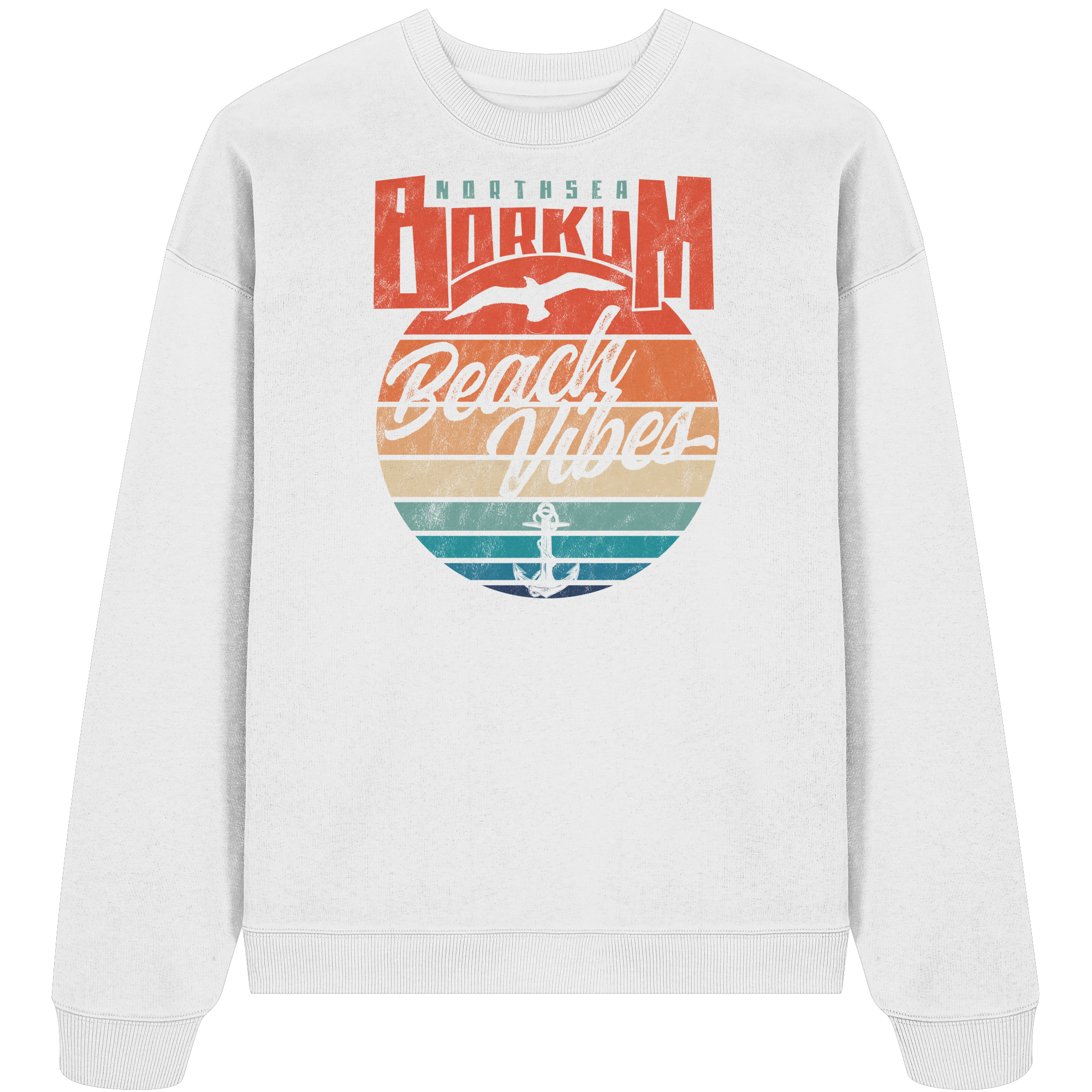 Borkum Beach Vibes - Unisex Bio Pullover - Kiebitzdelle