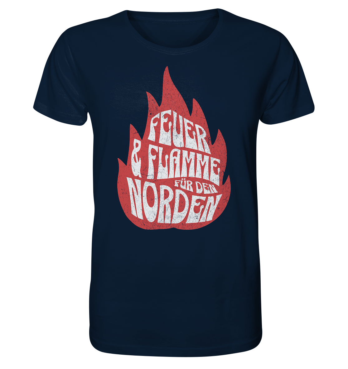 Feuer und Flamme für den Norden - Herren Premium Bio Shirt - Kiebitzdelle
