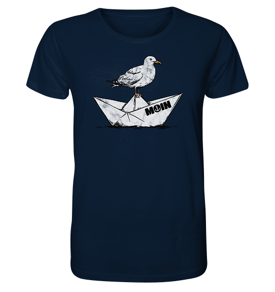 Papierschiff Möwe Moin - Herren Premium Bio Shirt - Kiebitzdelle