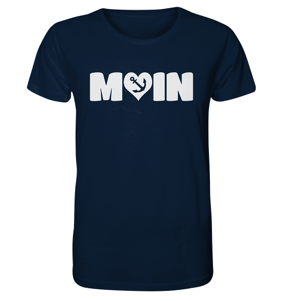 Moin Spruch mit Herz Anker - Herren Premium Bio Shirt - Kiebitzdelle