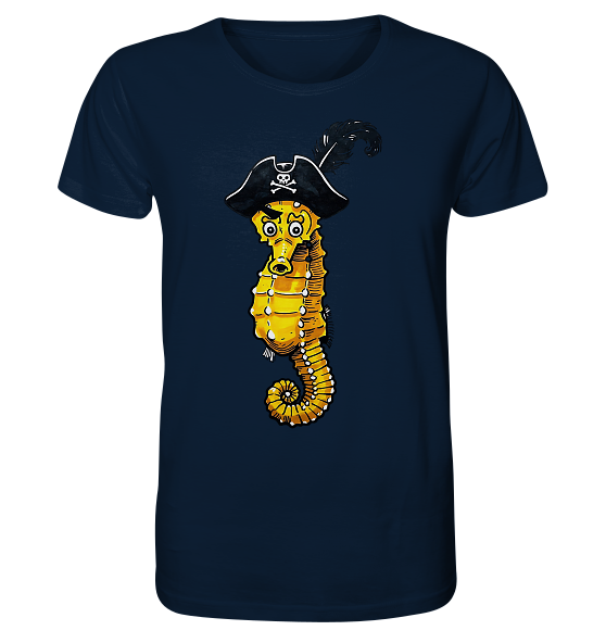 Seepferdchen Seeräuber Pirat - Herren Premium Bio Shirt - Kiebitzdelle