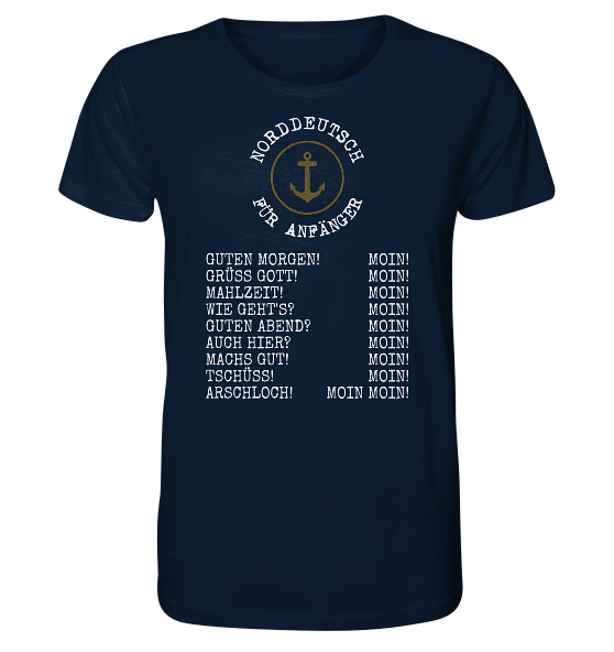 Norddeutsch für Anfänger - Herren Premium Bio Shirt - Kiebitzdelle