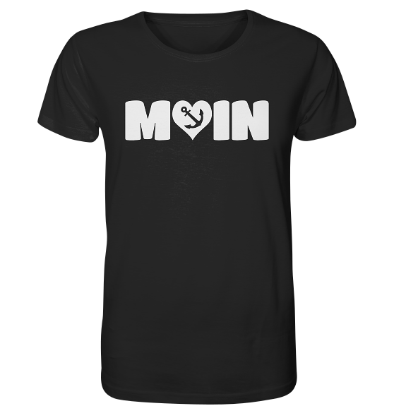 Moin Spruch mit Herz Anker - Herren Premium Bio Shirt