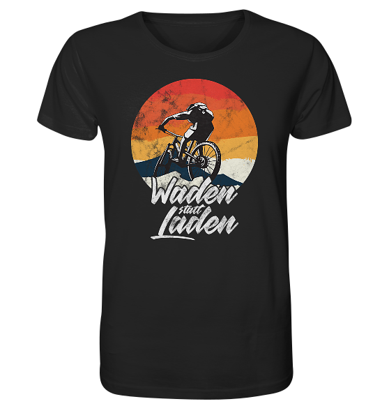 Waden statt Laden Fahrrad E-Bike Radtrikot - Herren Premium Bio Shirt - Kiebitzdelle