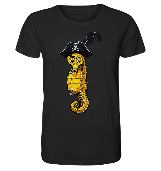 Seepferdchen Seeräuber Pirat - Herren Premium Bio Shirt - Kiebitzdelle