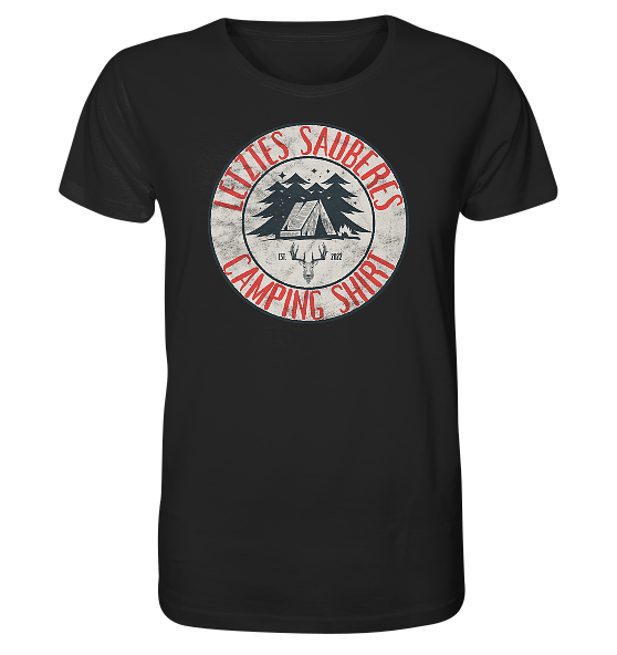 Letztes sauberes Camping Shirt - Herren Premium Bio Shirt - Kiebitzdelle
