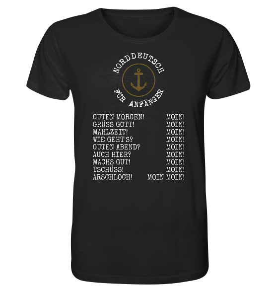 Norddeutsch für Anfänger - Herren Premium Bio Shirt - Kiebitzdelle