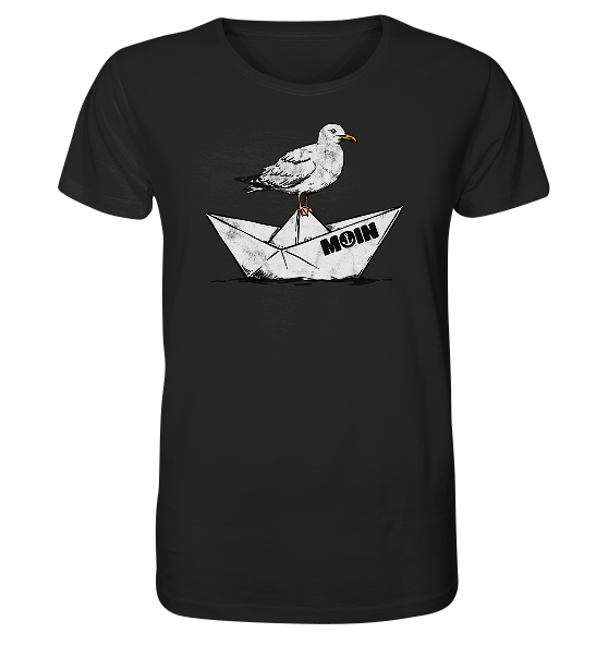 Papierschiff Möwe Moin - Herren Premium Bio Shirt - Kiebitzdelle