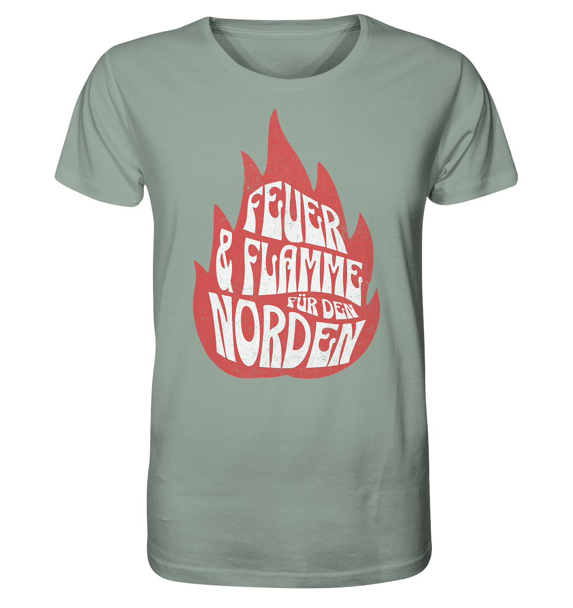 Feuer und Flamme für den Norden - Herren Premium Bio Shirt - Kiebitzdelle