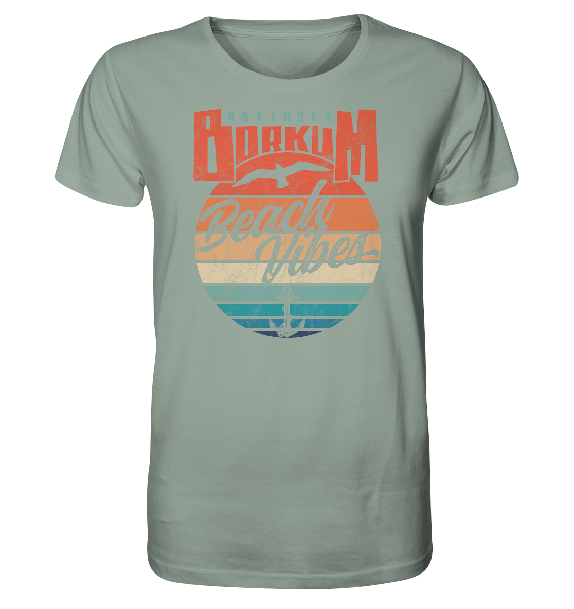 Borkum Beach Vibes - Herren Premium Bio Shirt - Kiebitzdelle
