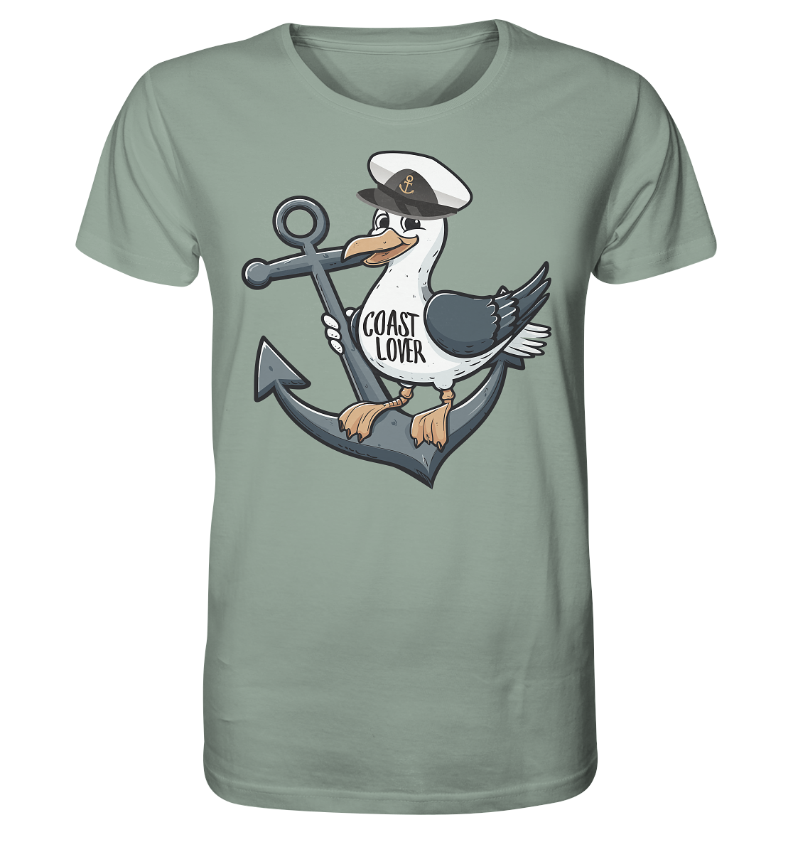 Coast Lover Möwe Kapitän - Herren Premium Bio Shirt - Kiebitzdelle