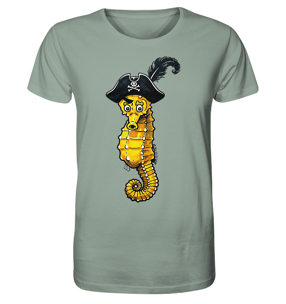 Seepferdchen Seeräuber Pirat - Herren Premium Bio Shirt - Kiebitzdelle