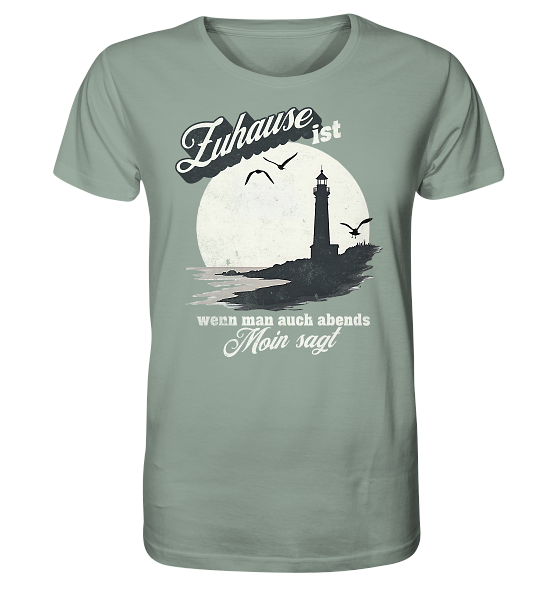 Moin Spruch Zuhause - Herren Premium Bio Shirt - Kiebitzdelle
